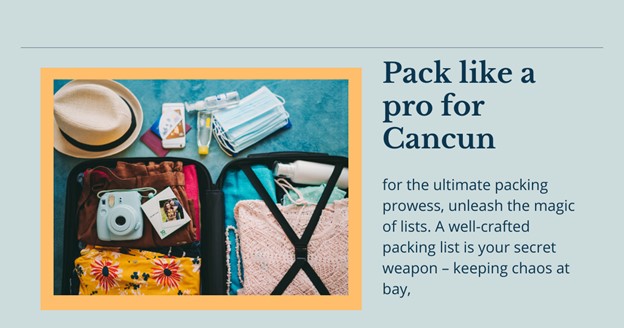 Cancun Packing List
